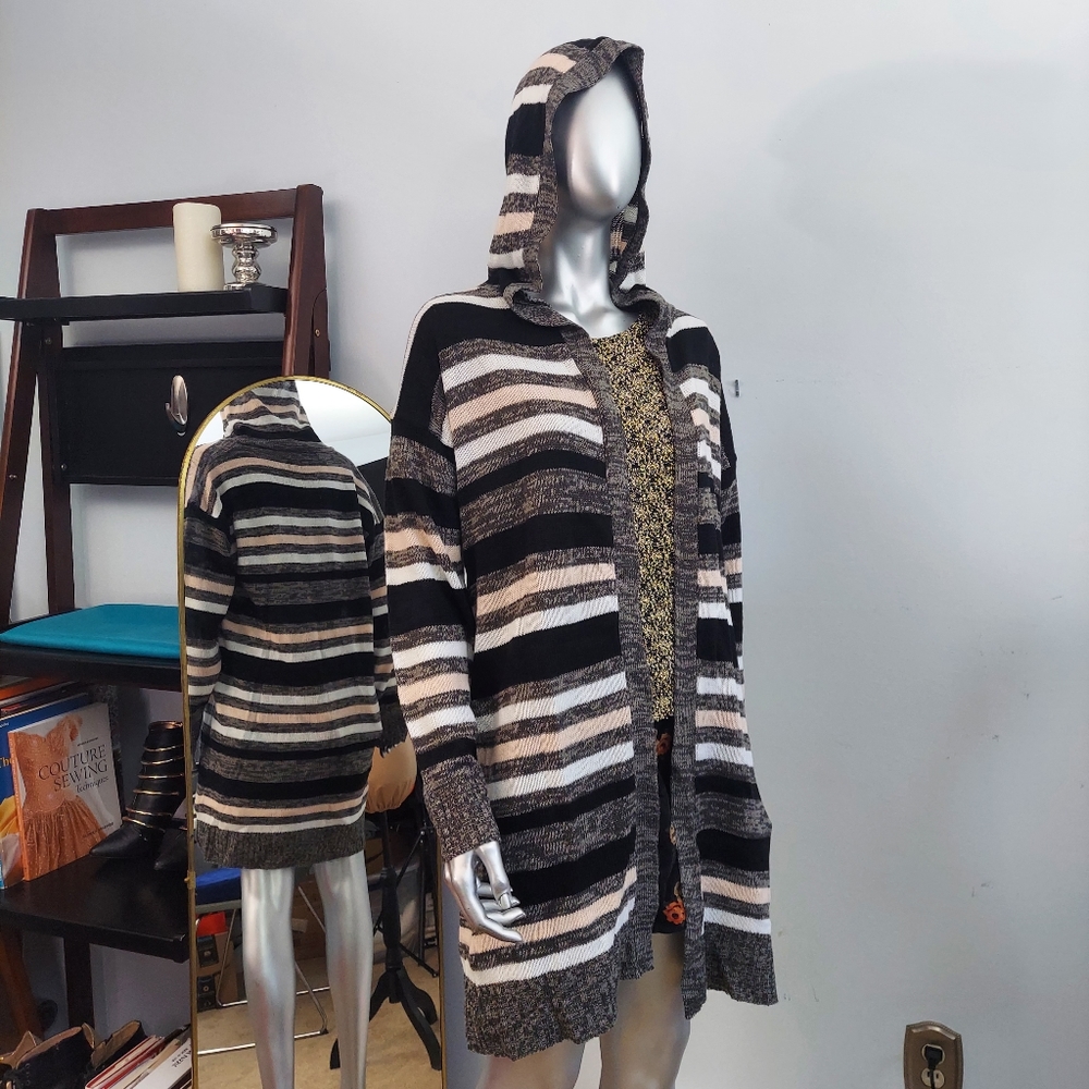 Eve Taylor Hooded Knit Duster 2X - Picture 7 of 9